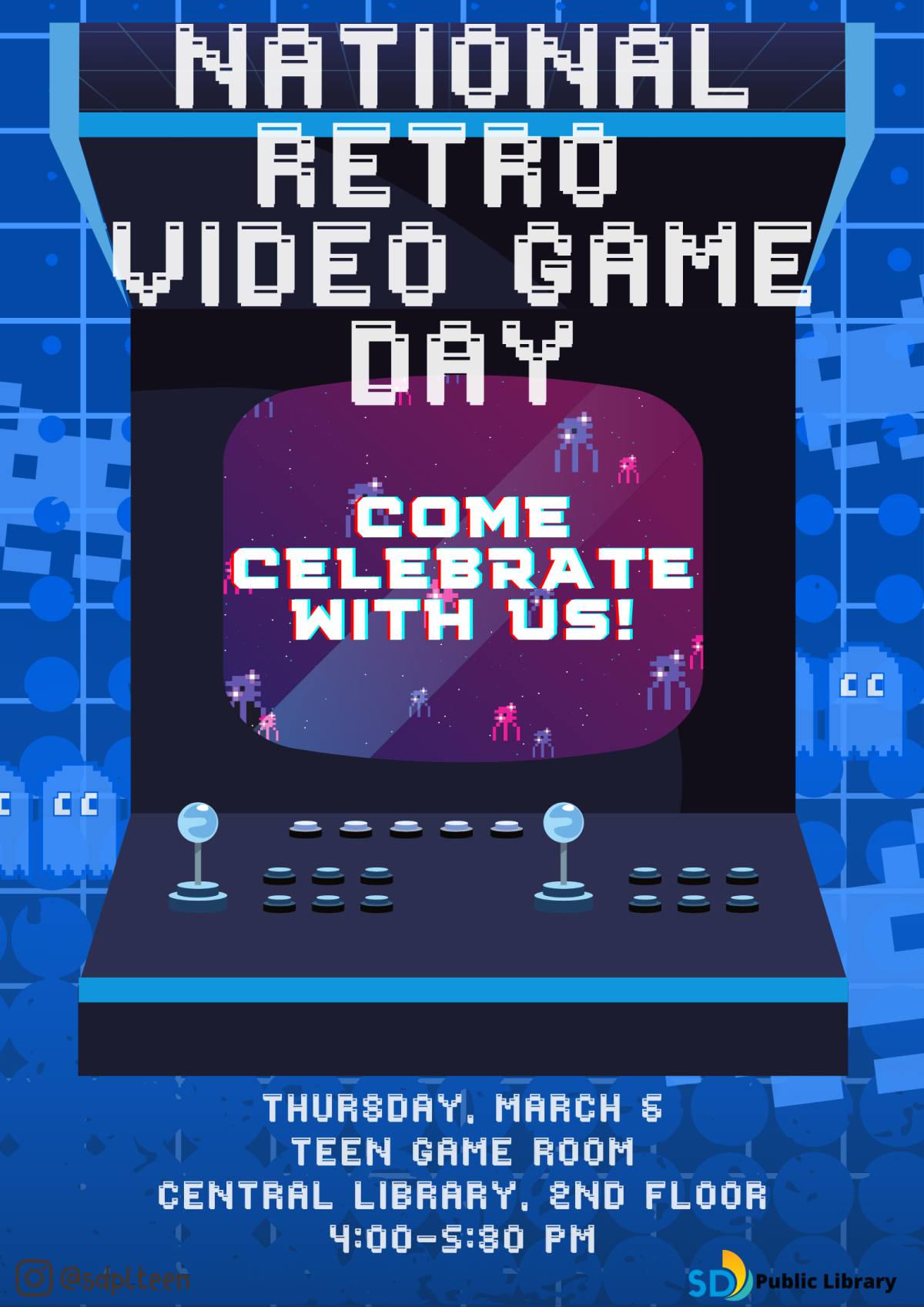 National Retro Video Game Day flyer.
