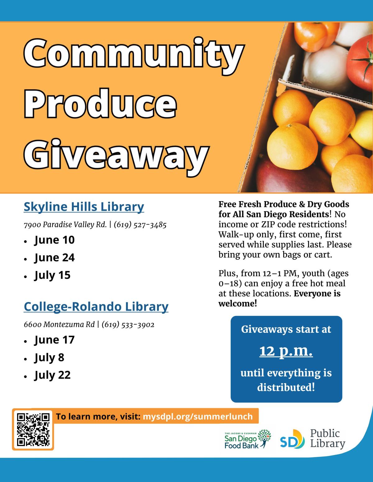 Community Produce Giveaways