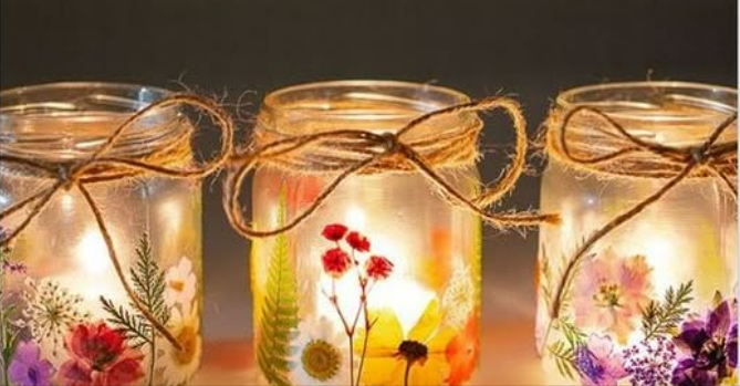 Flower Pressed lanterns 