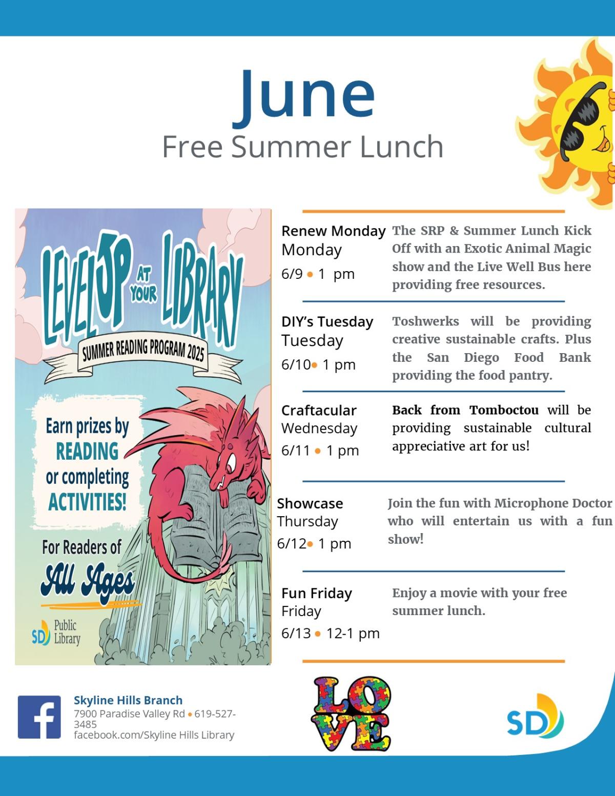 Summer Lunch June 9-13