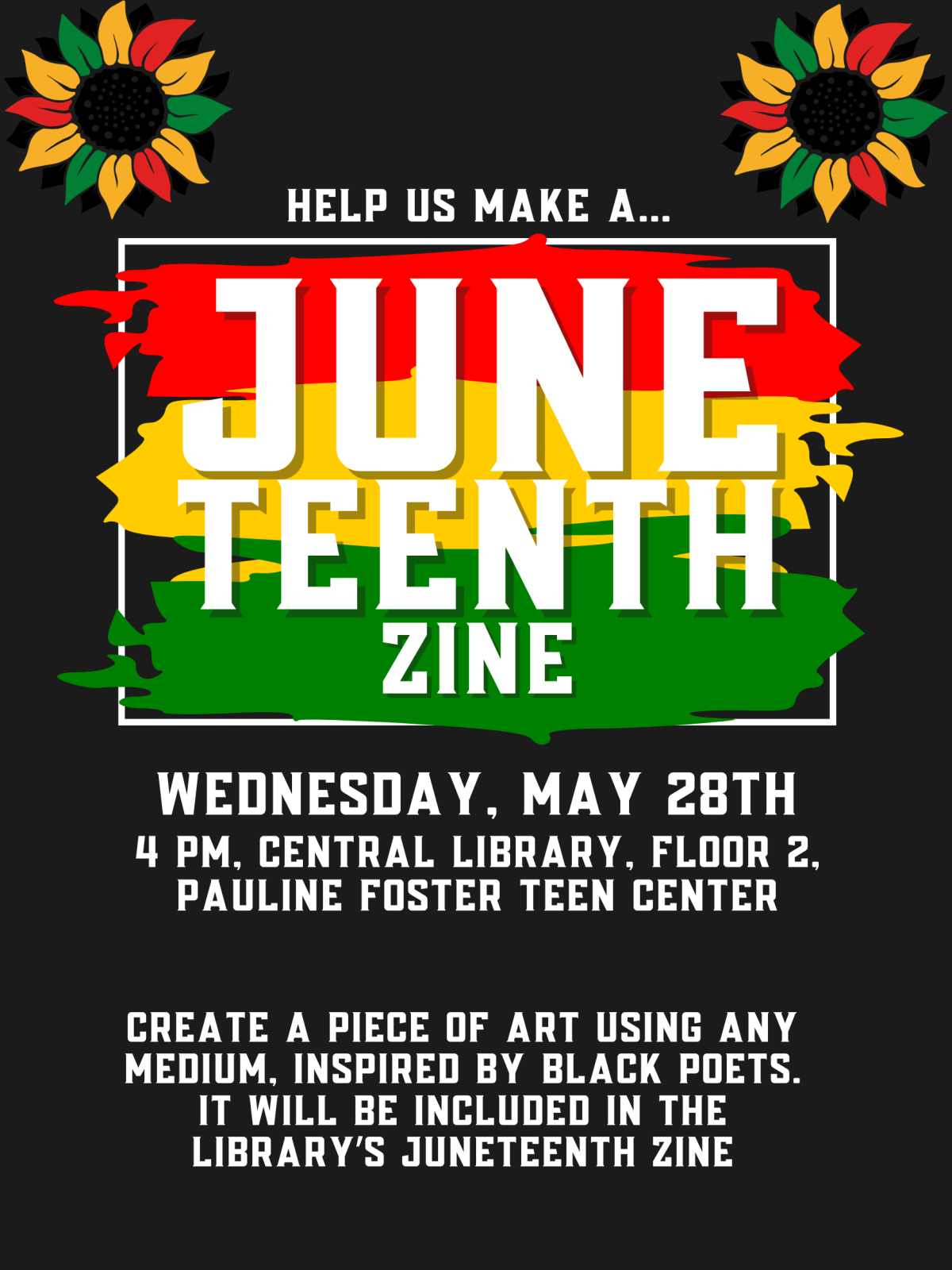 Juneteenth Zine Collaboration flyer.