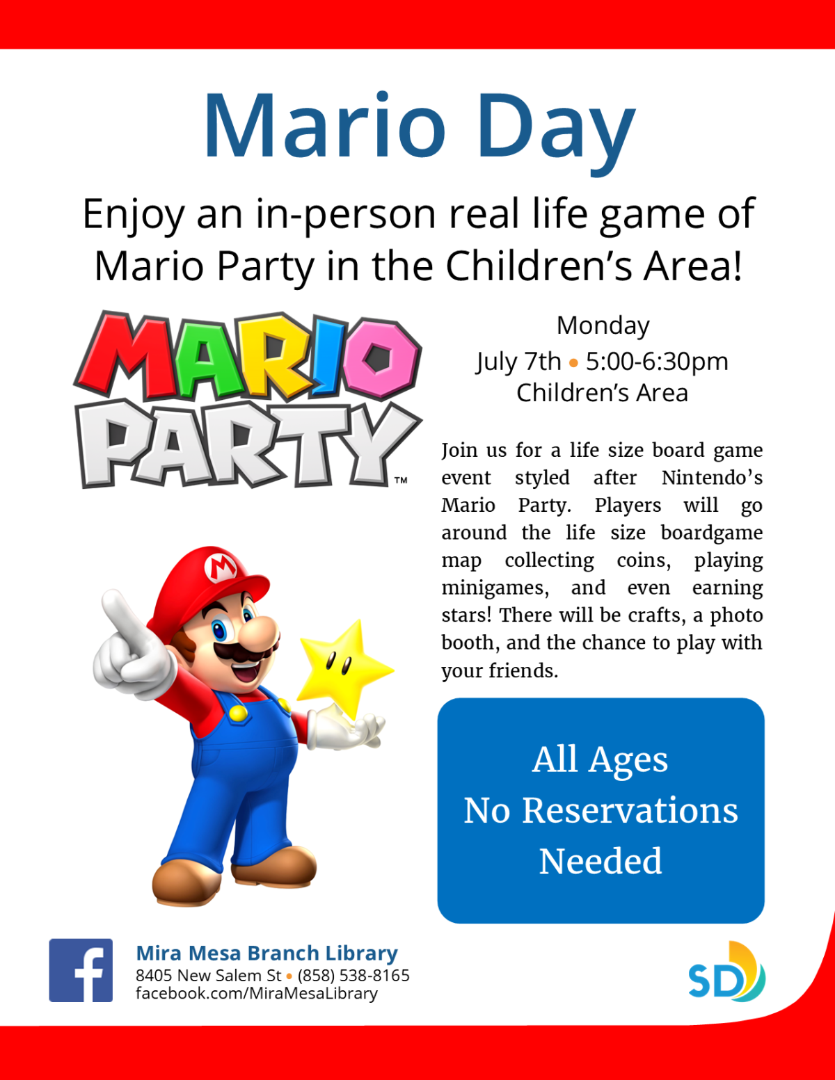 Man with a brown mustache wearing read cap and blue overalls. He is holding a yellow star.