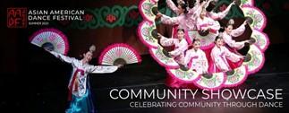 Asian American Dance Festival: women dance with colorful fans in cultural costumes.