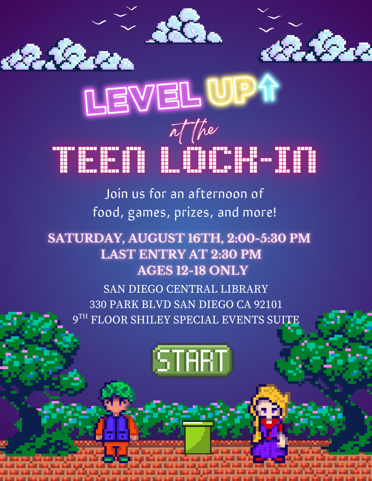 Teen Lock-In Flyer.