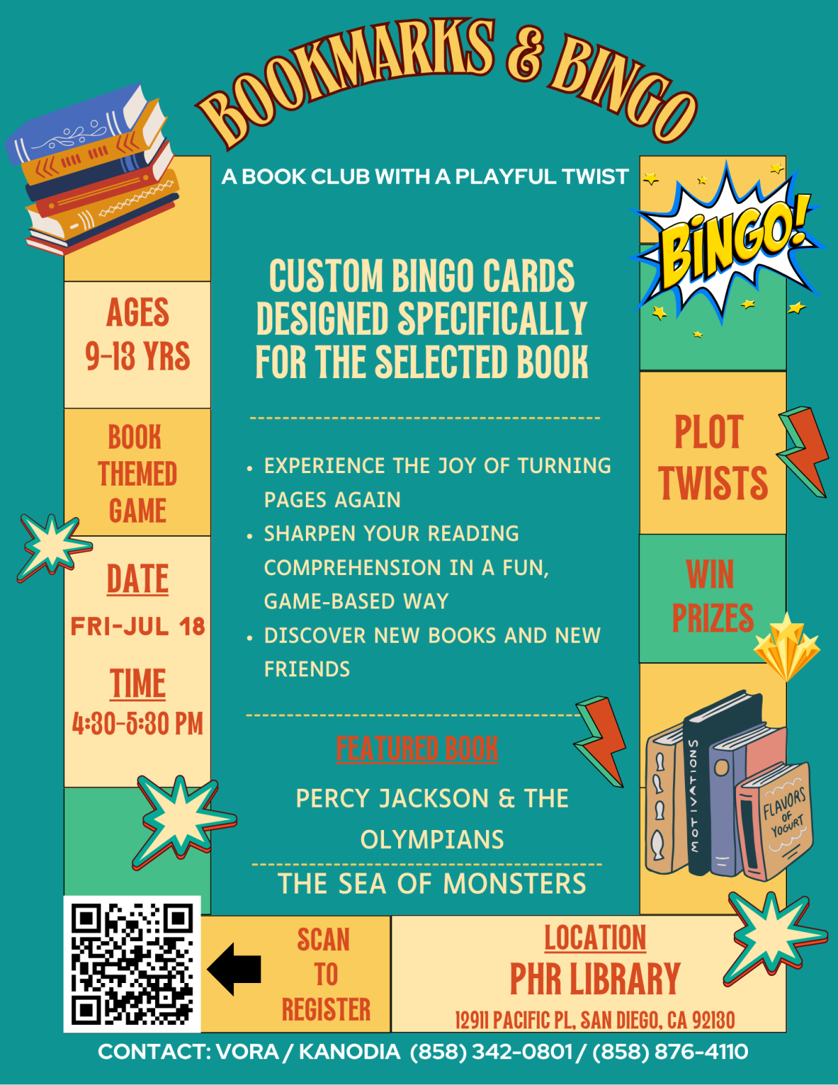 Bookmarks and Bingo Flyer