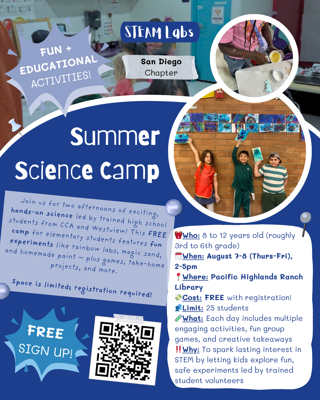 STEAMLabs summer camp flyer
