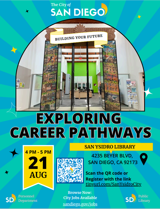 Flyer of the Exploring Career Pathways event.