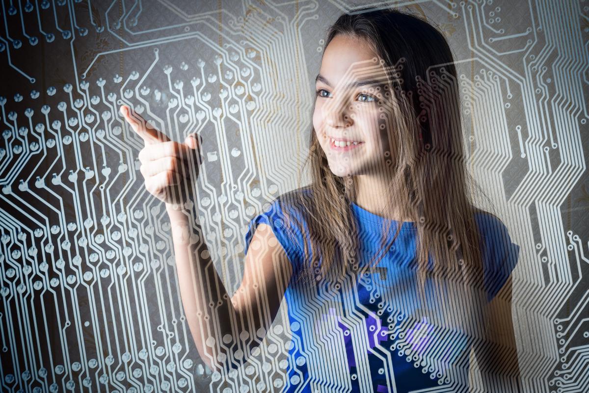 girl working on formulas