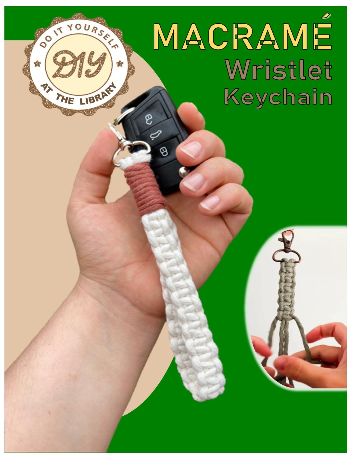 Macrame Wristlet Keychain 