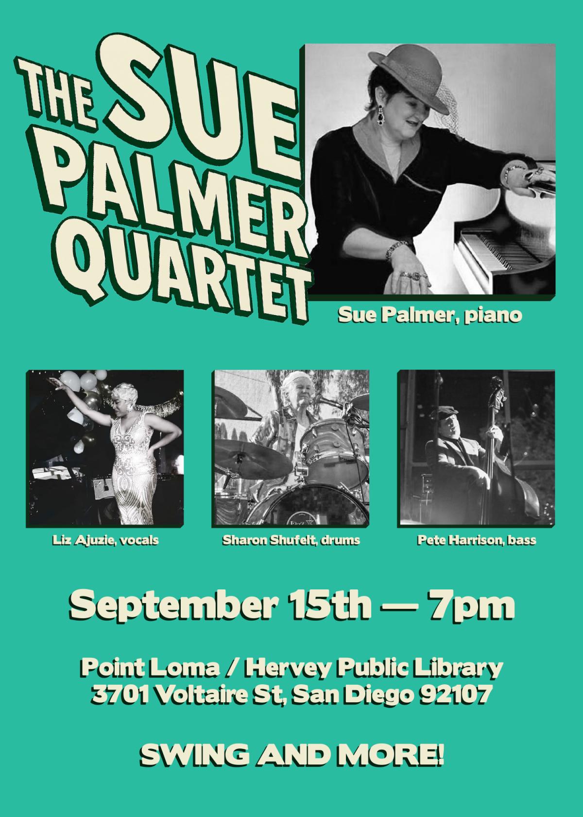 The Sue Palmer Quartet flyer