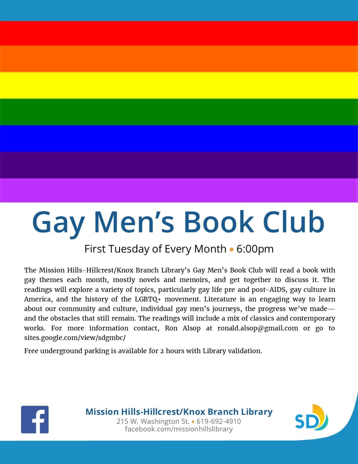 Flyer with event details and Pride flag