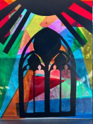 Image of a stained glass craft project