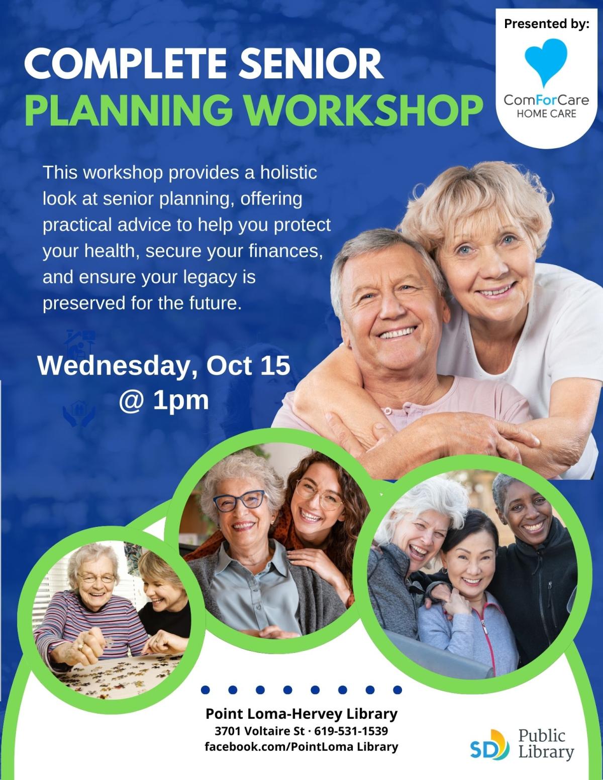 Photos of older adults engaged in many activities.