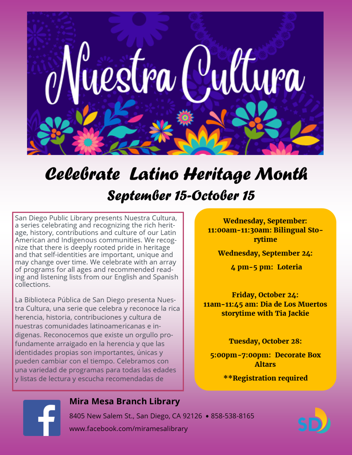 Colorful flowers on purple background