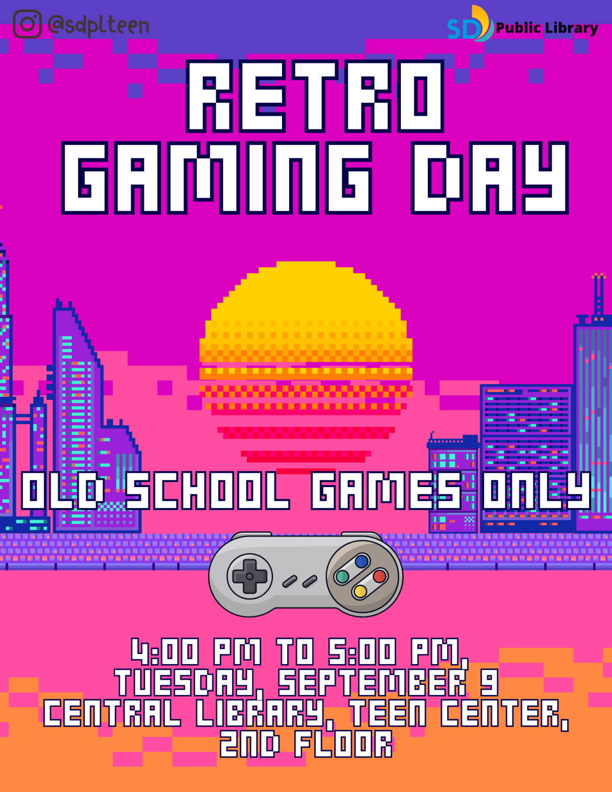 Retro Gaming Day flyer.
