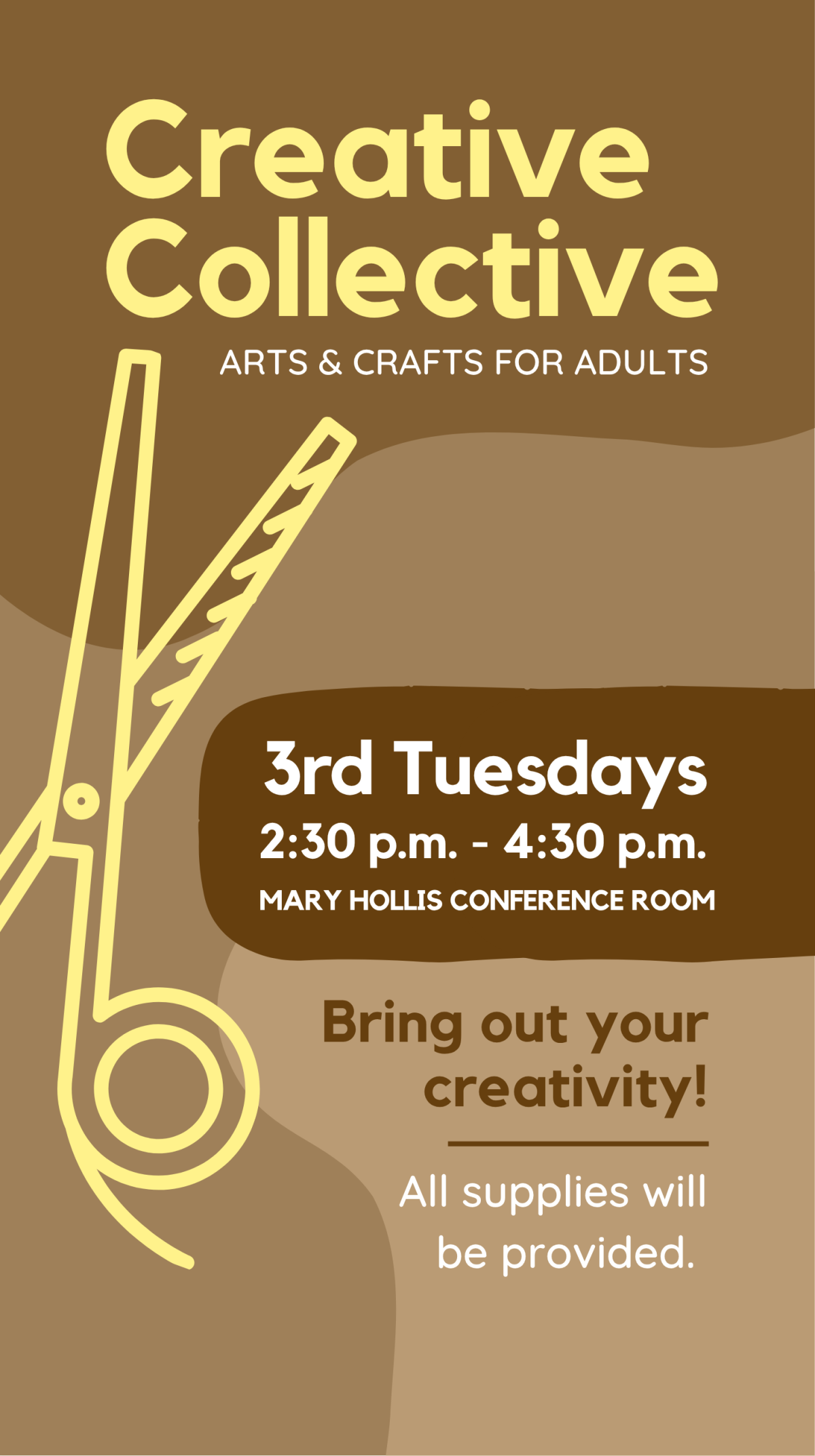 Creative Collective: Adult Art Program Flyer