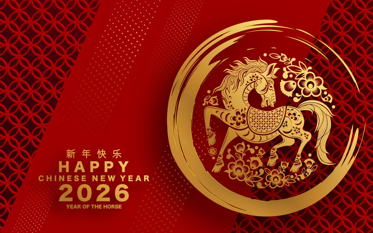 Happy Chinese New Year with a horse image