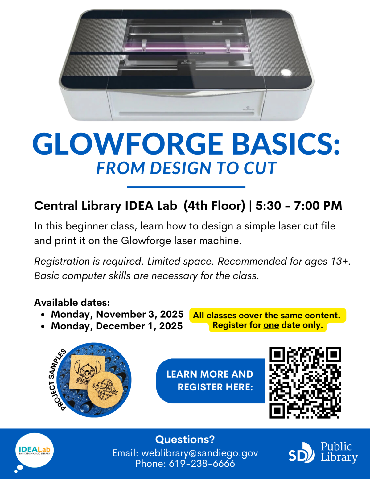 Glowforge Basics Flyer