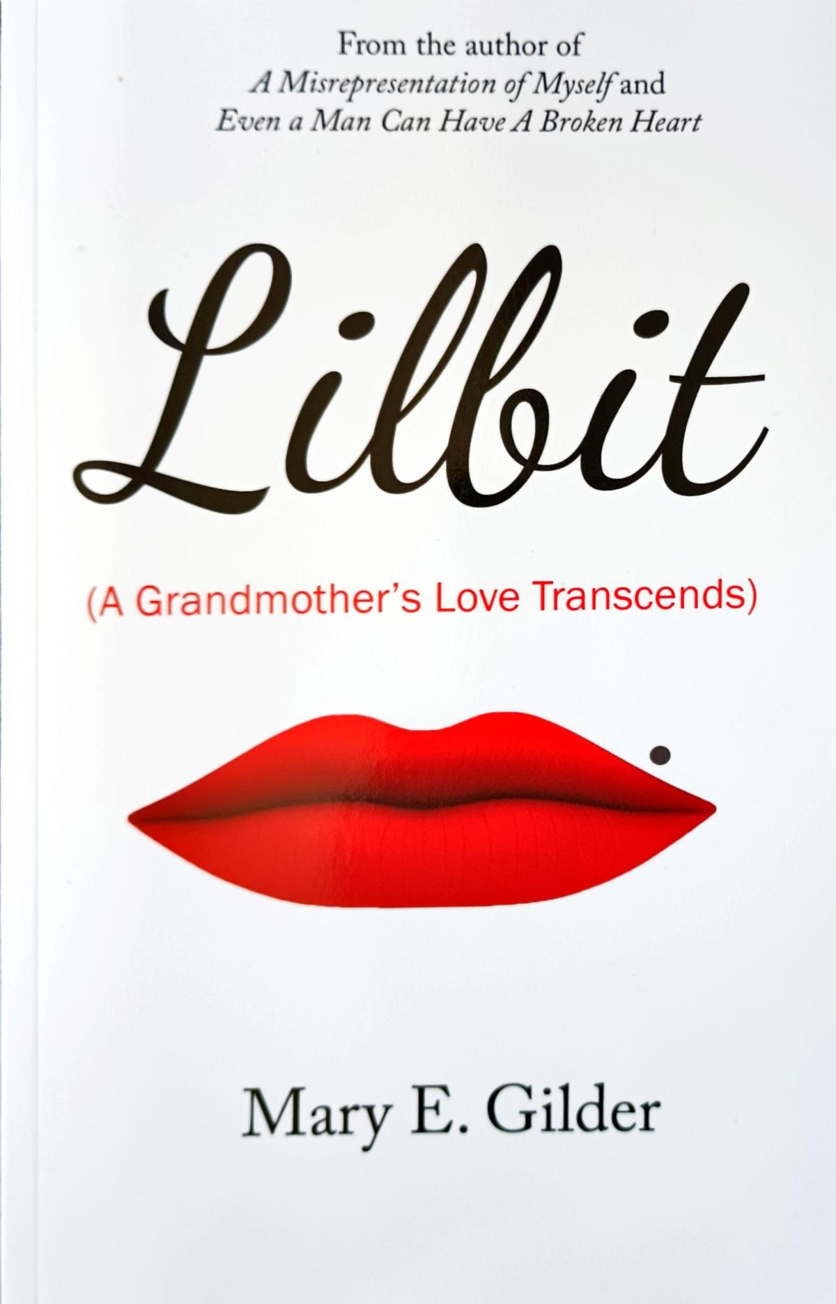Book cover with main text reading "Lilbit" and the image of red lips
