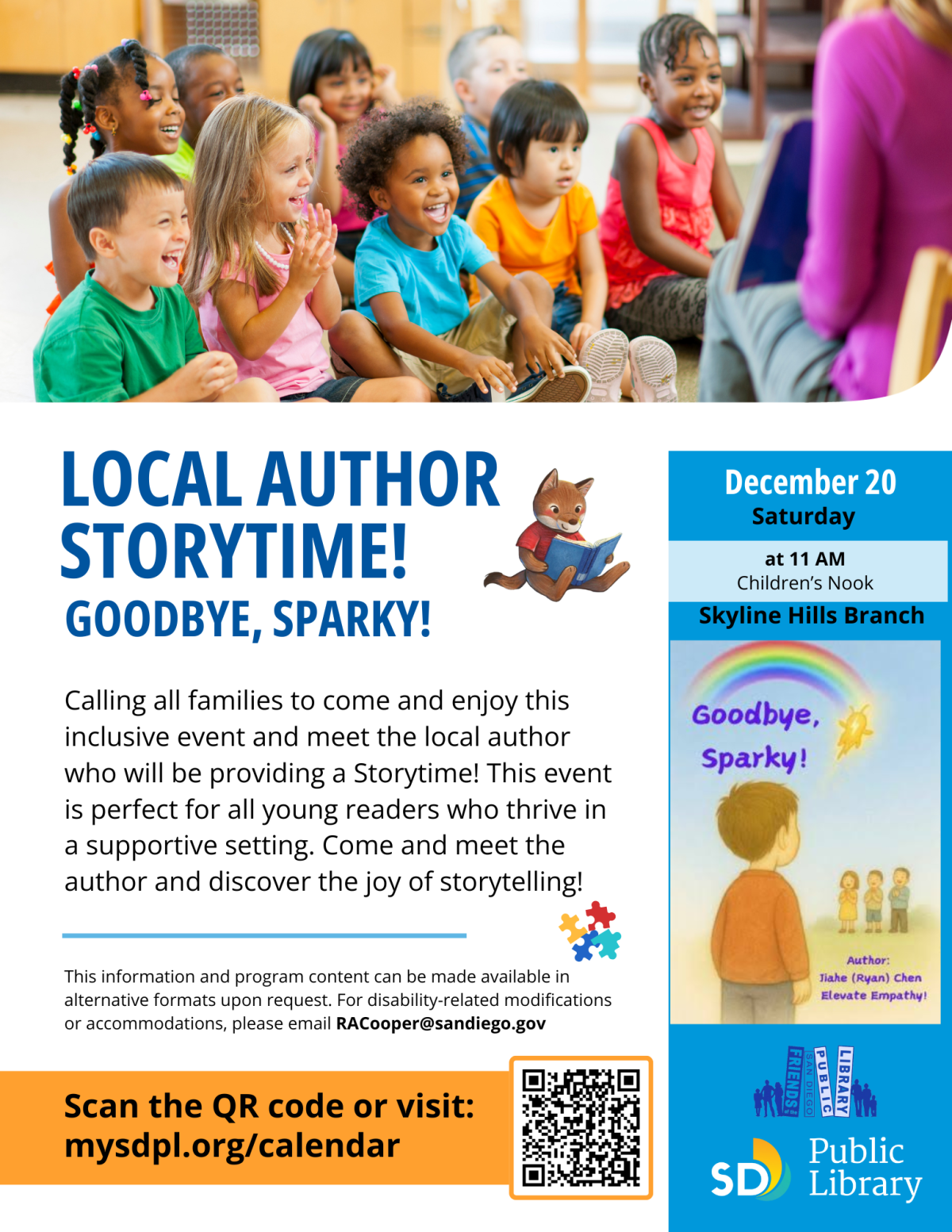 Join us for local author storytime! December 20, 11am