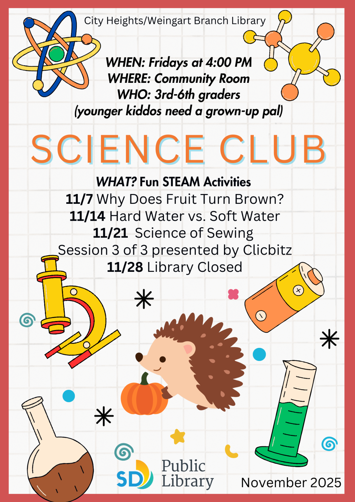 Objects for science experiments on cream background