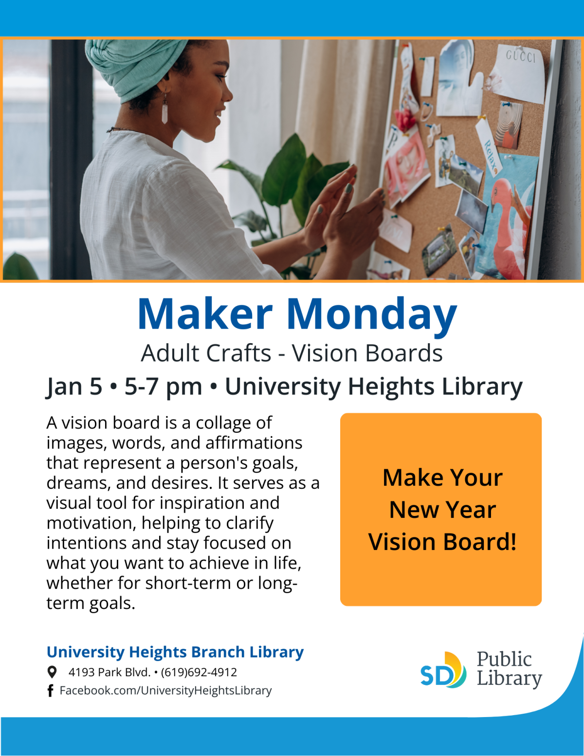 Maker Monday Adult Crafts, Vision Boards