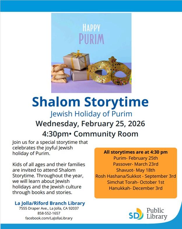 Shalom Storytime Purim
