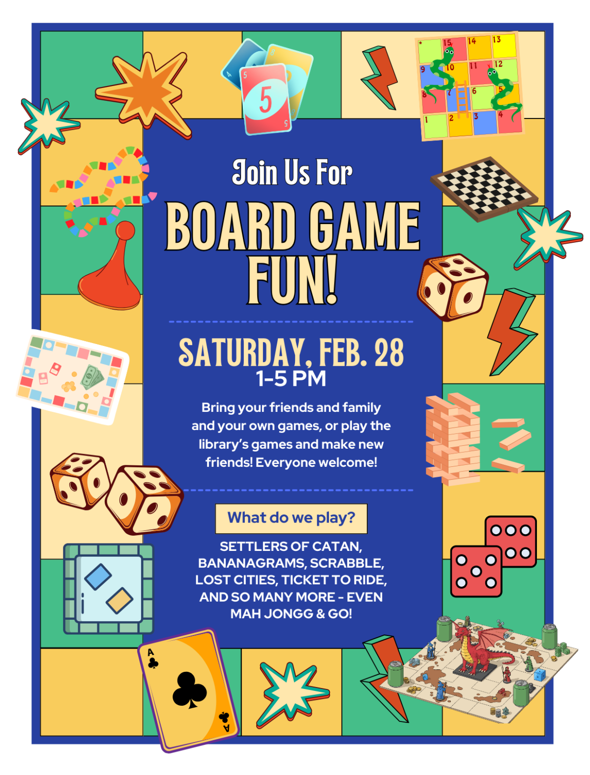 board game with title "Board Game Fun"