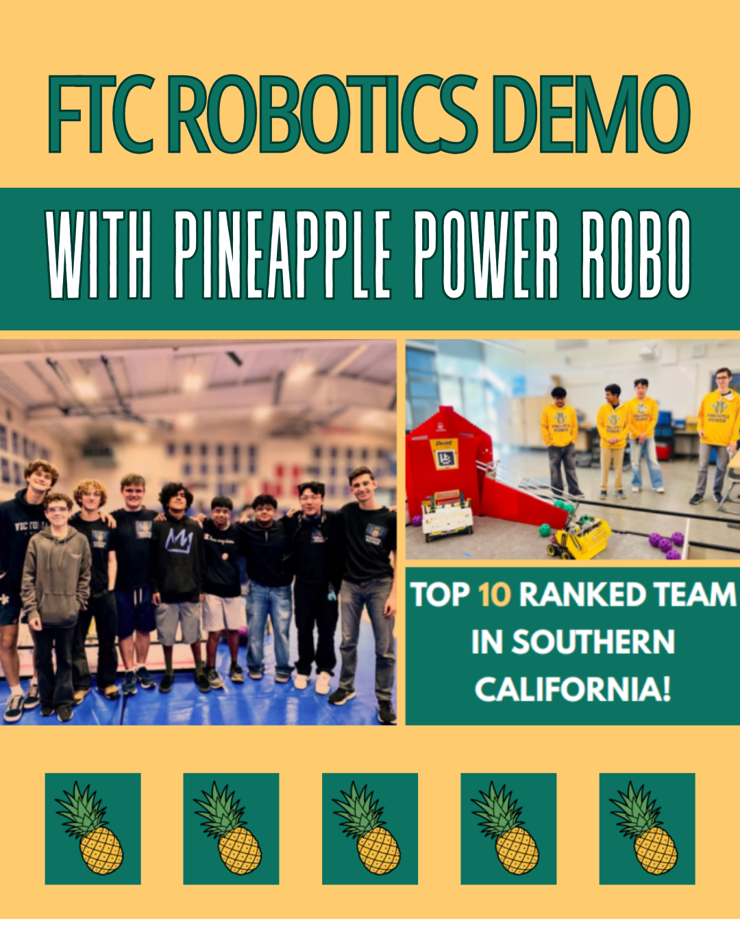 picture of members of Pineapple Power Robo FTC Club