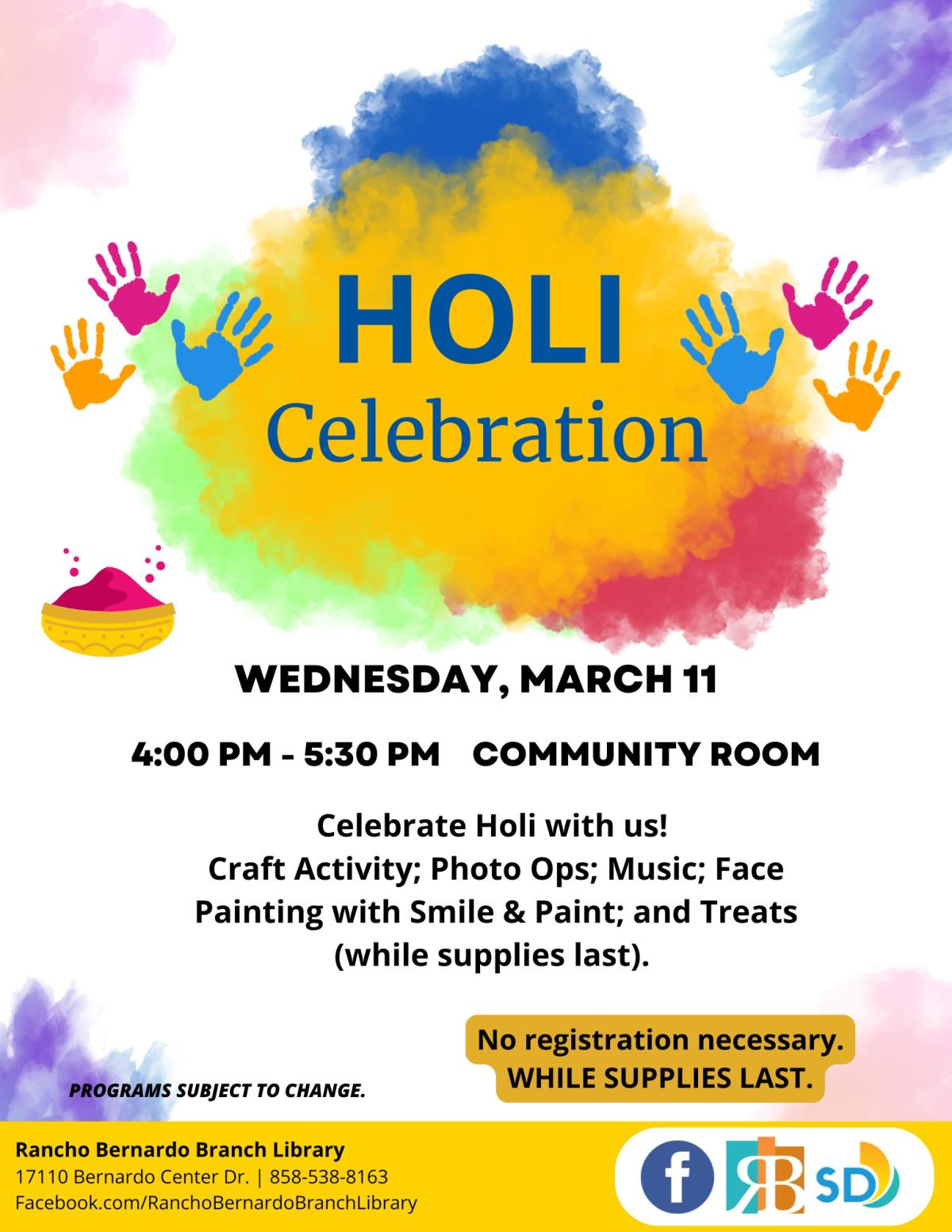 Holi Celebration Festival Flyer