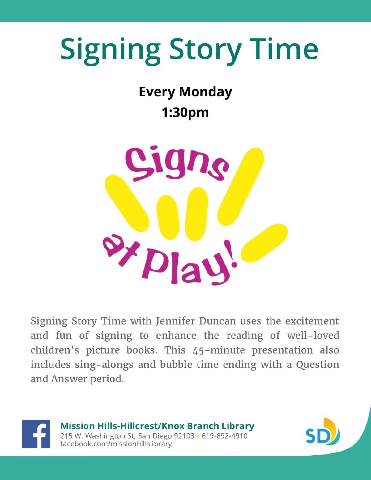 Signing Storytime