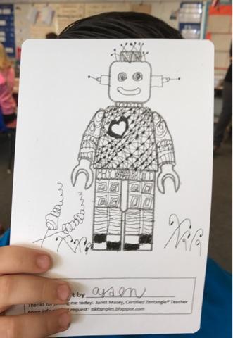 image of hand drawn robot