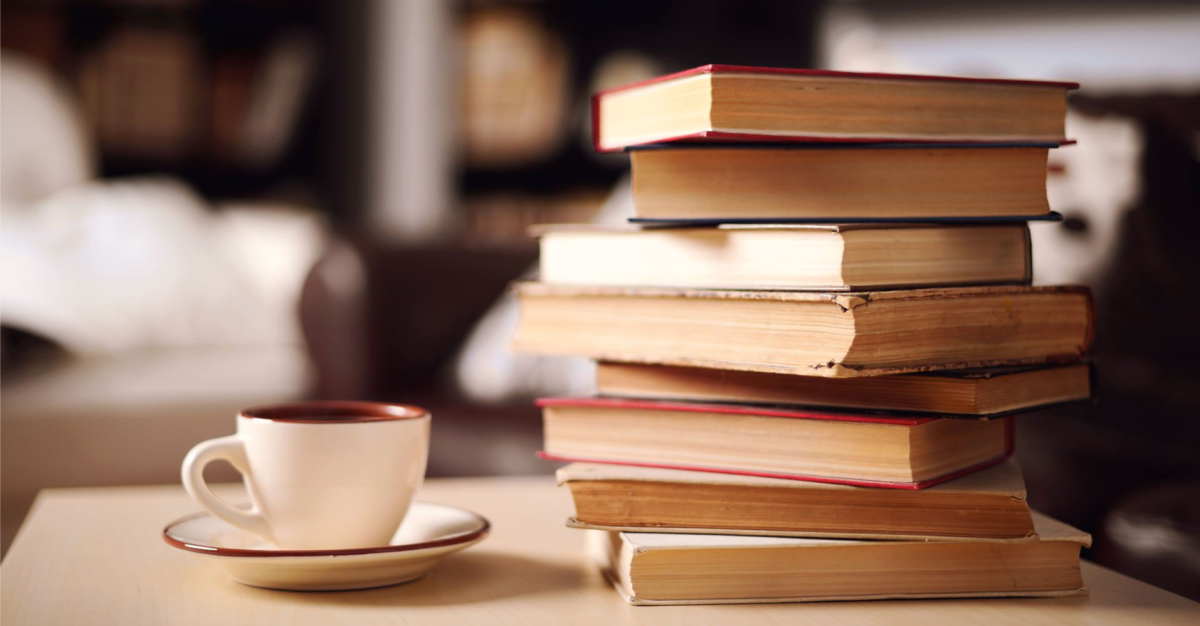 Picture of stack of books.